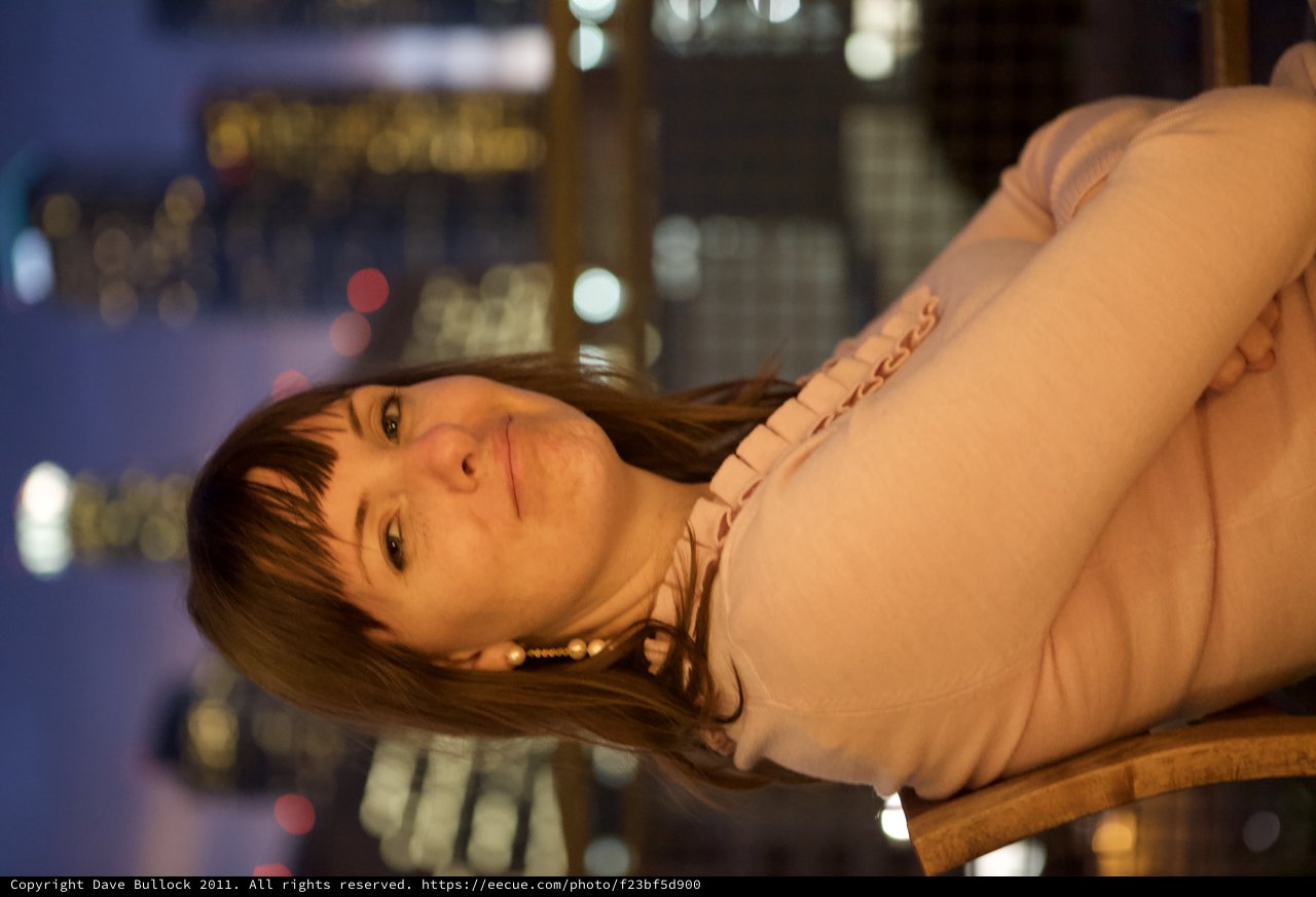 City Lights Portrait at Dusk, Urban Skyline