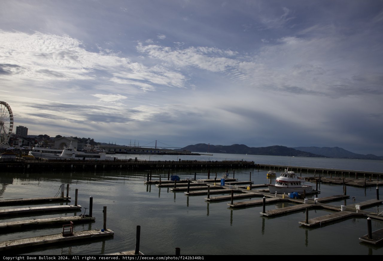 Harbor Horizon under the Clouded Sky