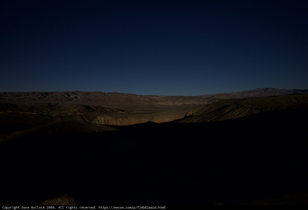 Moonrise over Death Valley