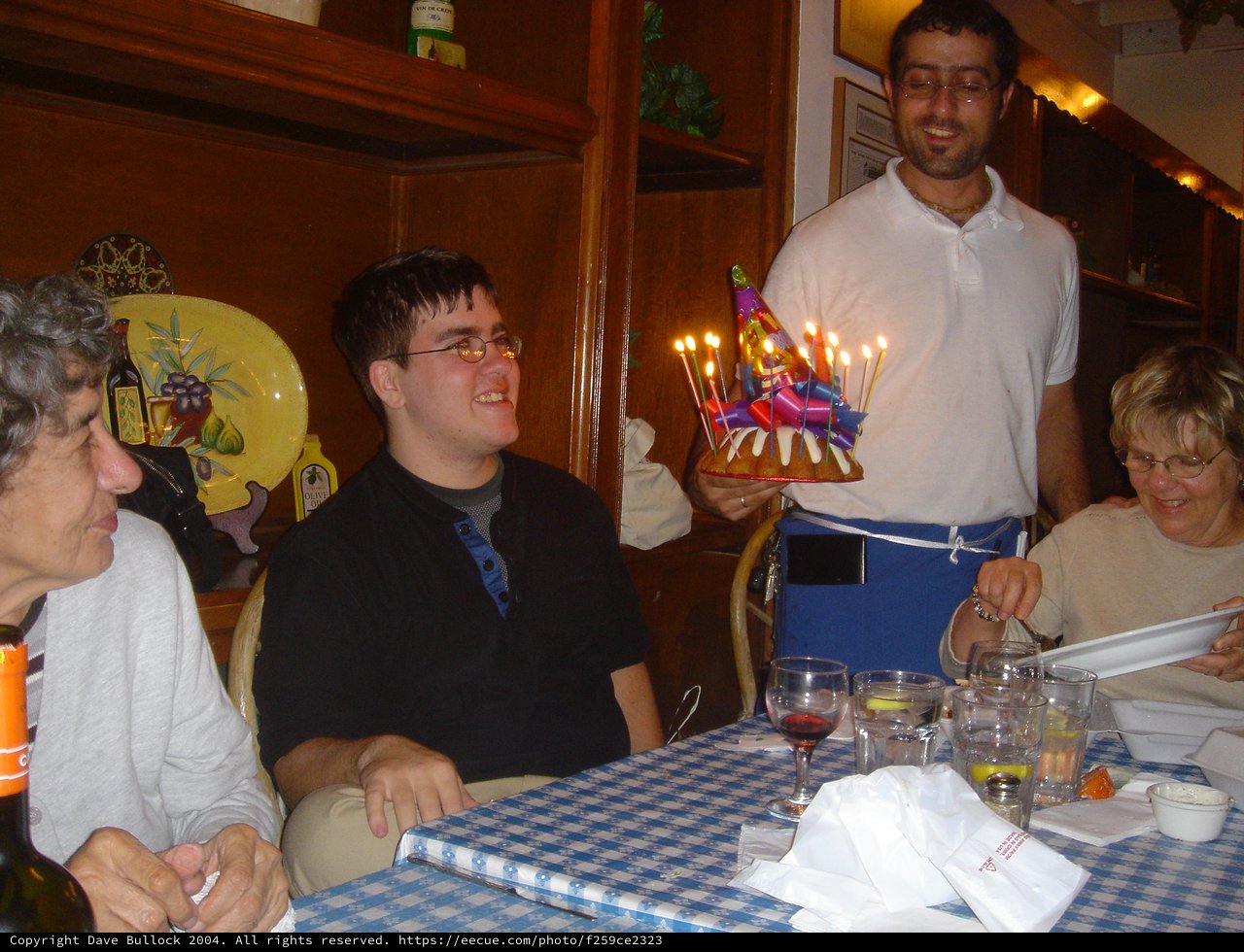 Birthday Celebration Surprise at Restaurant Table
