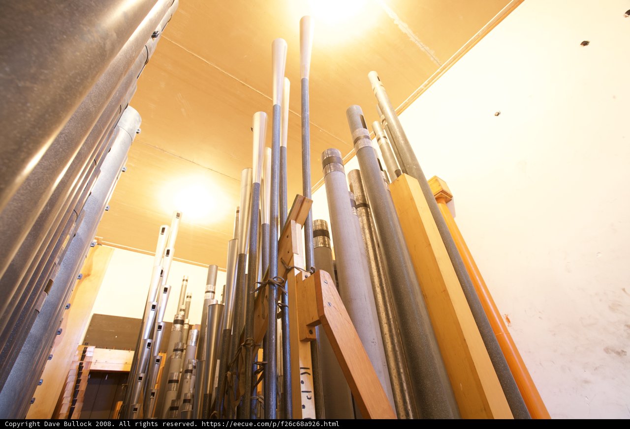 Industrial Wood Pipe Display