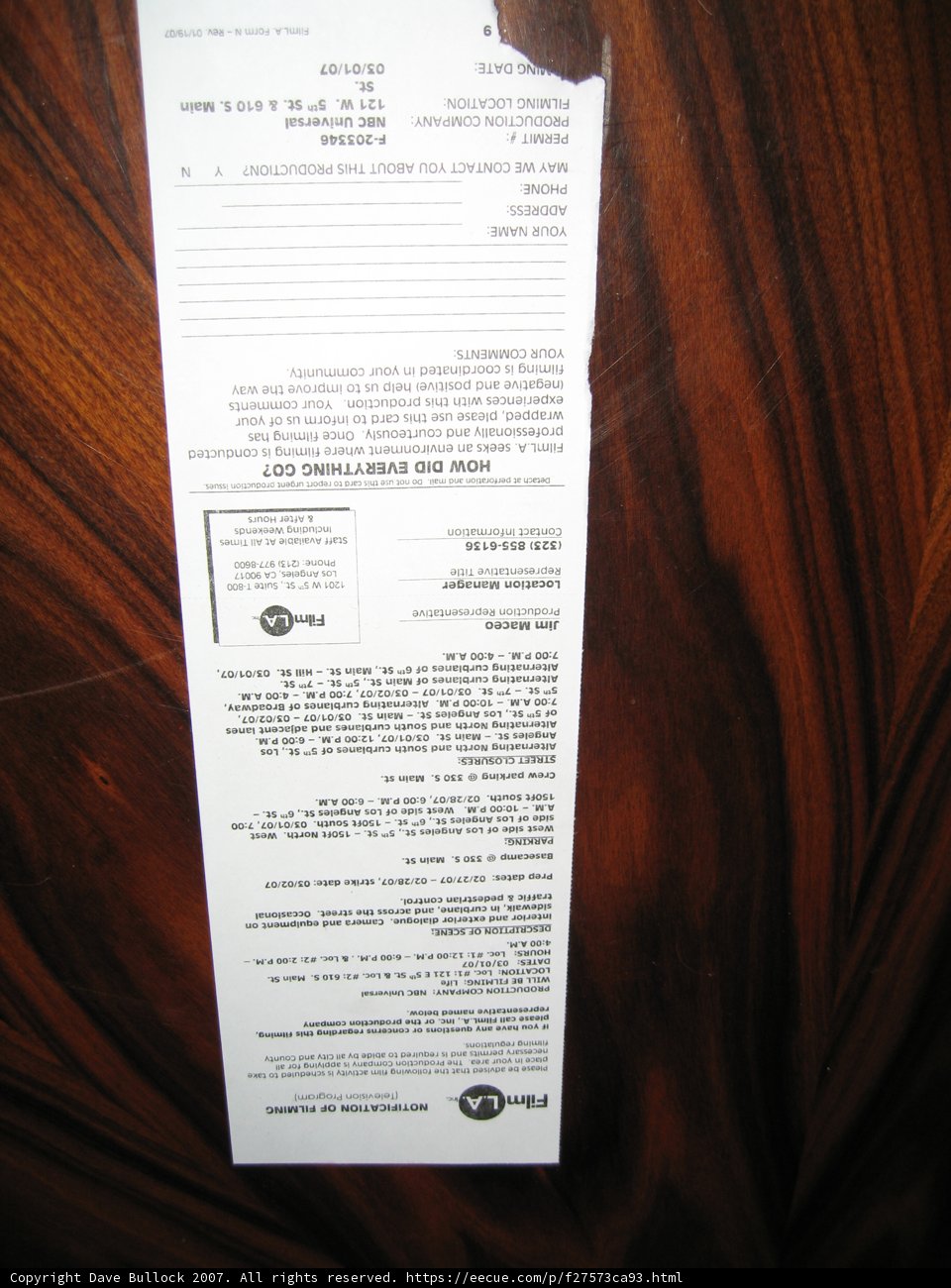 Receipt Attached to White Paper