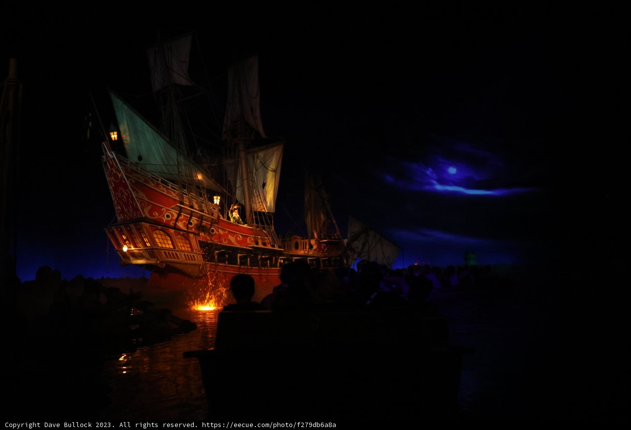 Illuminated Ship on the Water