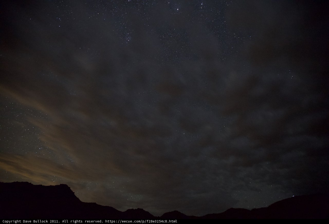 Starry Night Sky Over the Desert
