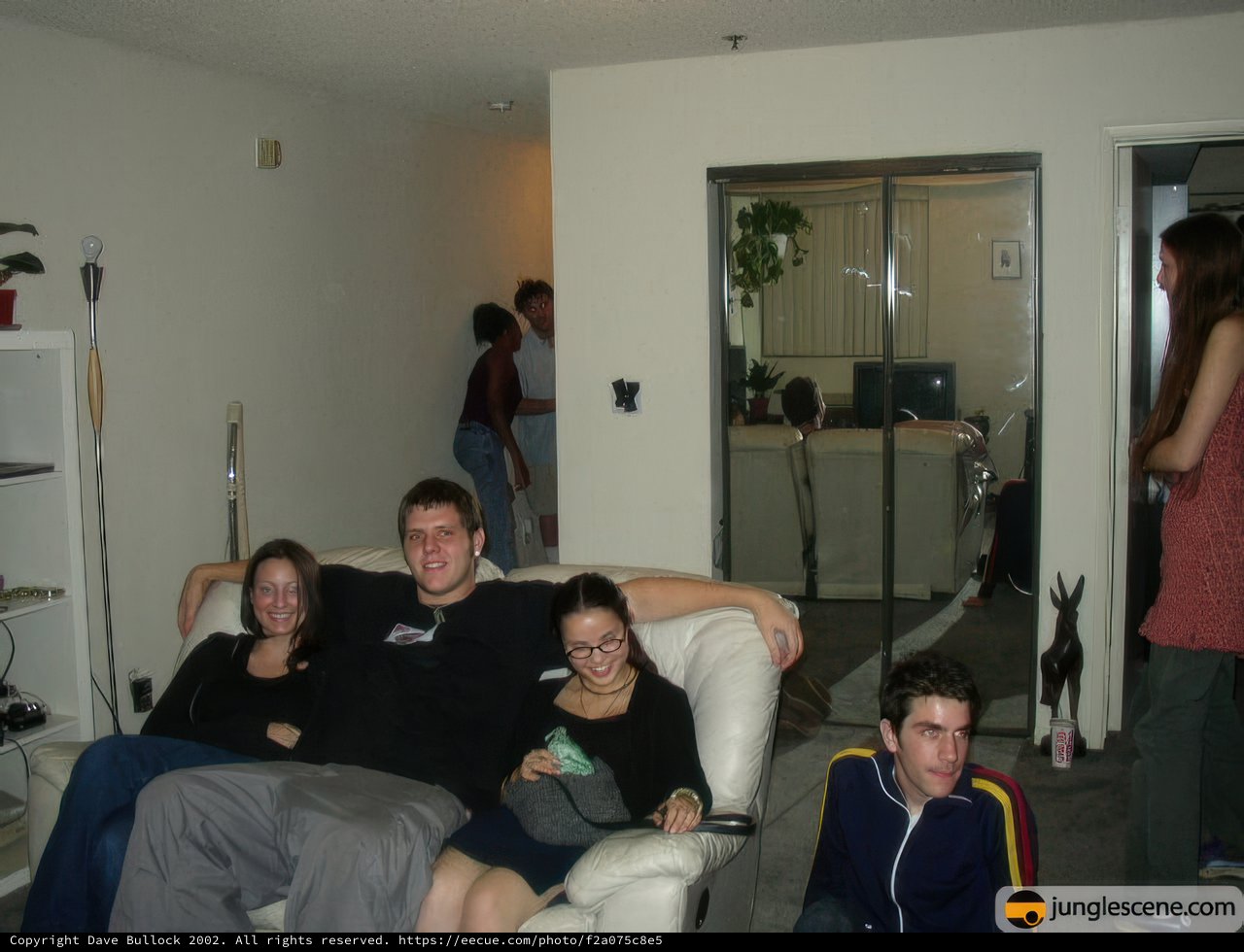 Group Gathering on Living Room Couches