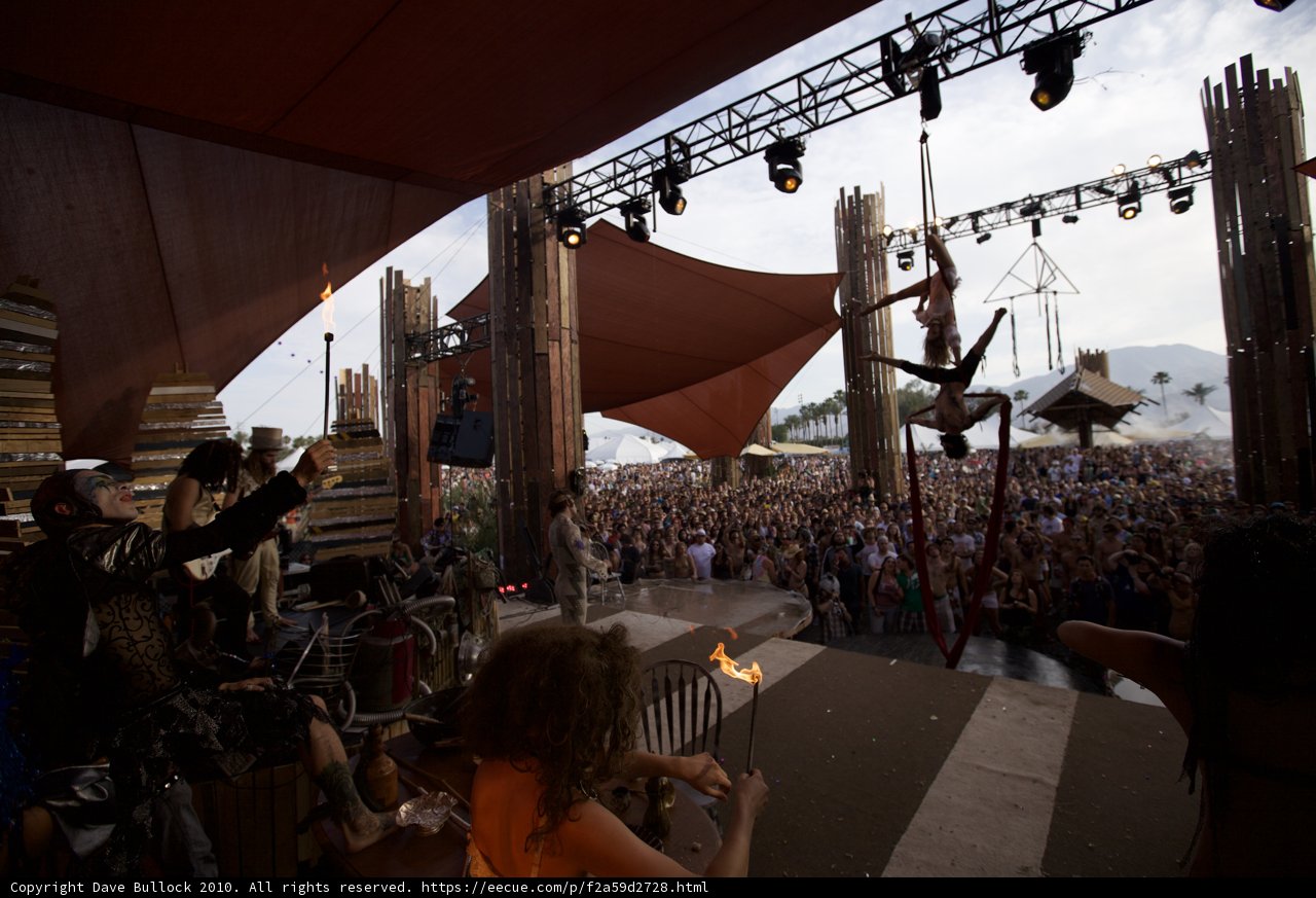 Man on Stage at Coachella Festival