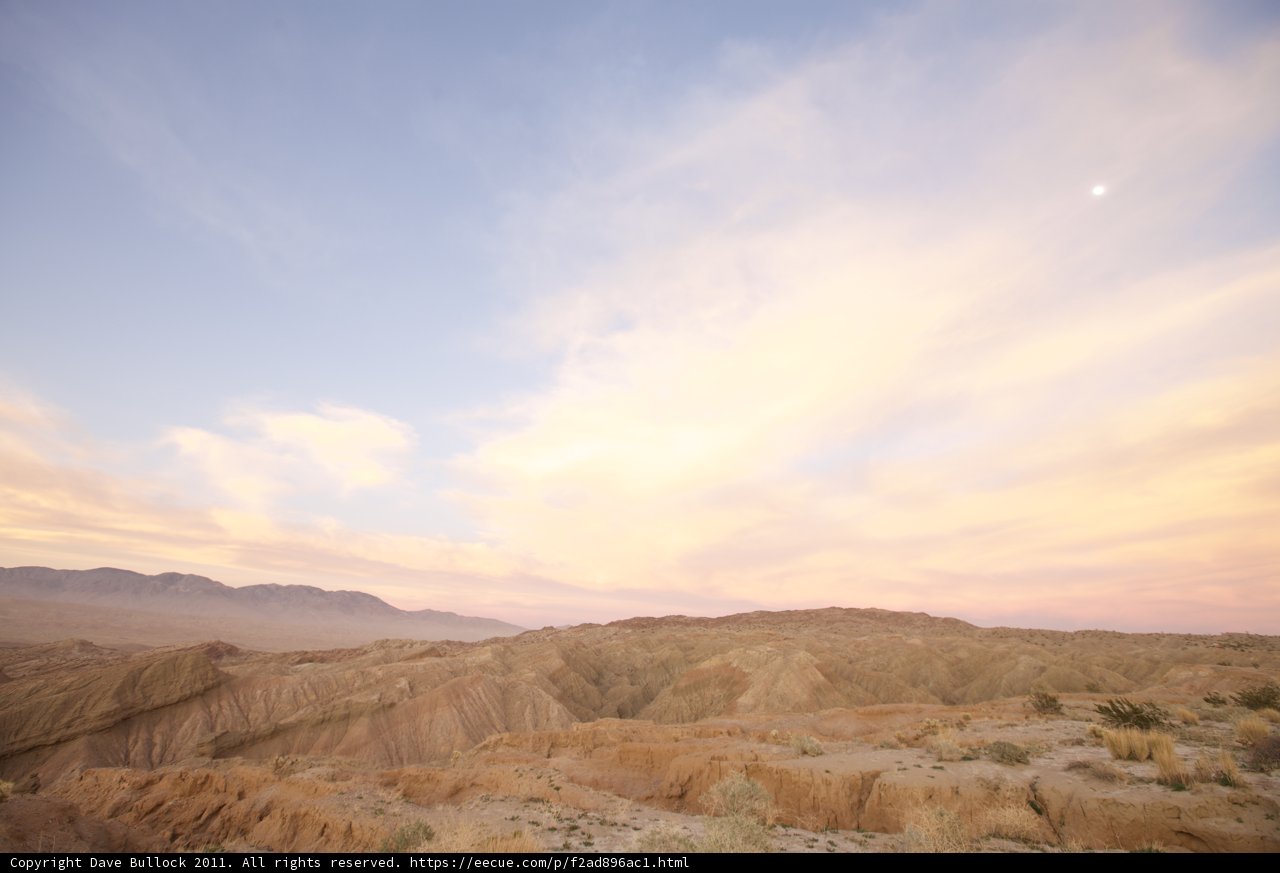 Moonrise Over the Anza Borrego Desert
