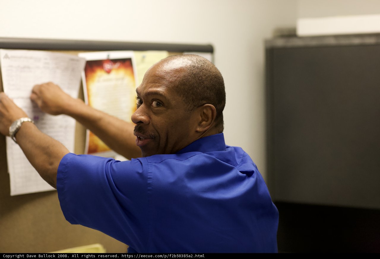 Pointing to the Bulletin Board