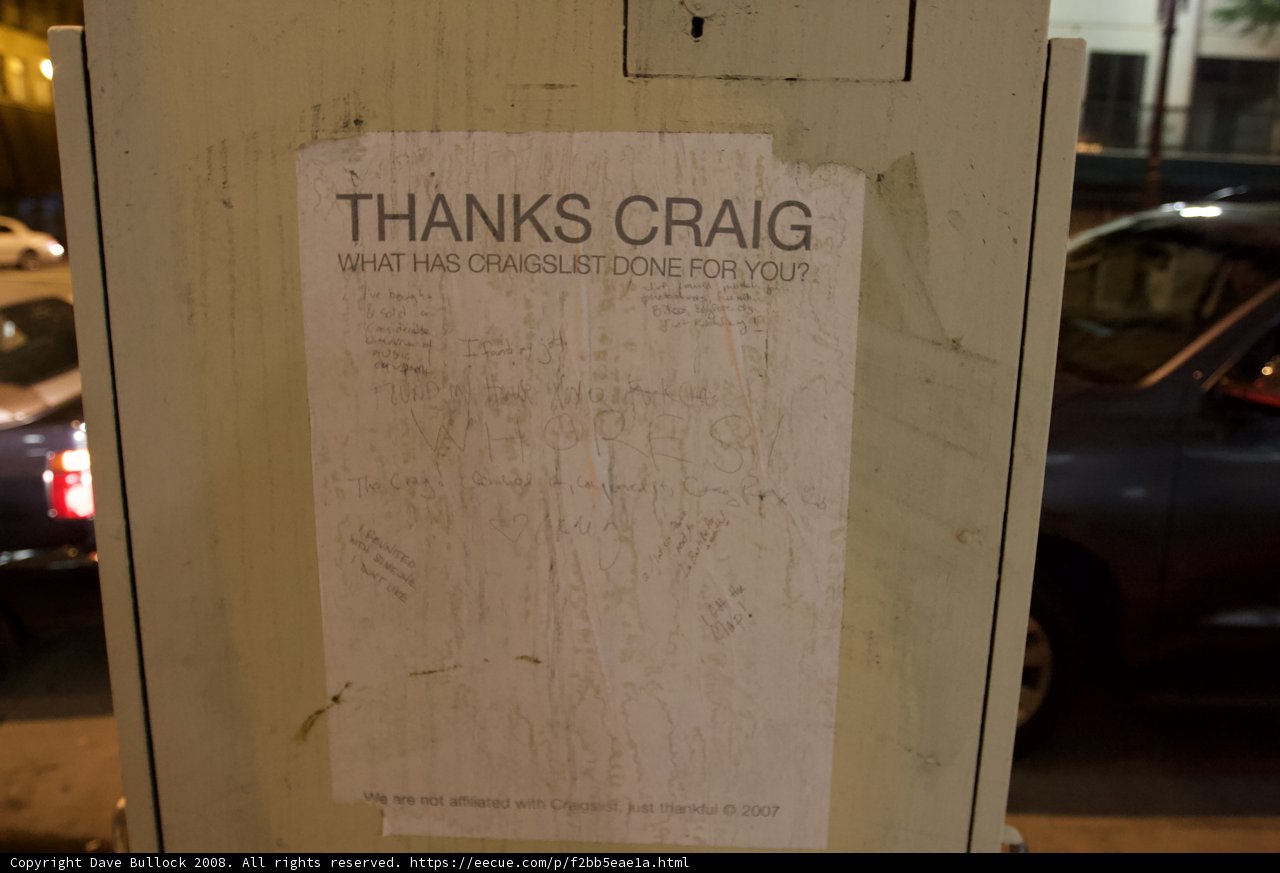 Thanks Craig Sign Graced by Three Cars
