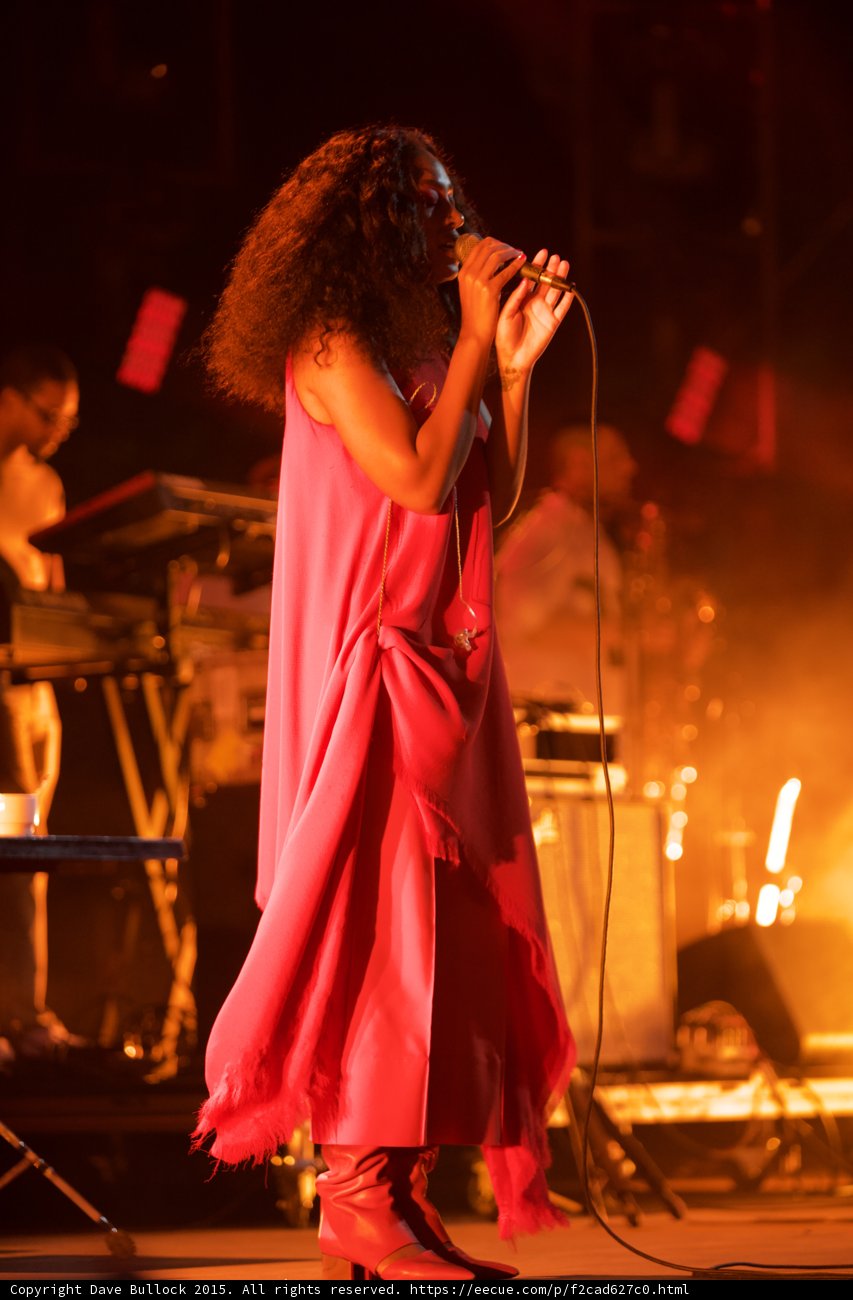 Solange Full Body Red Dress Boots Keyboardist Orange Haze