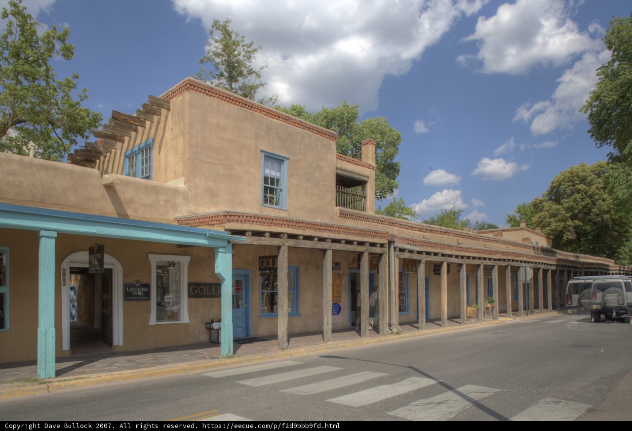 Blue Building in Downtown Santa Fe