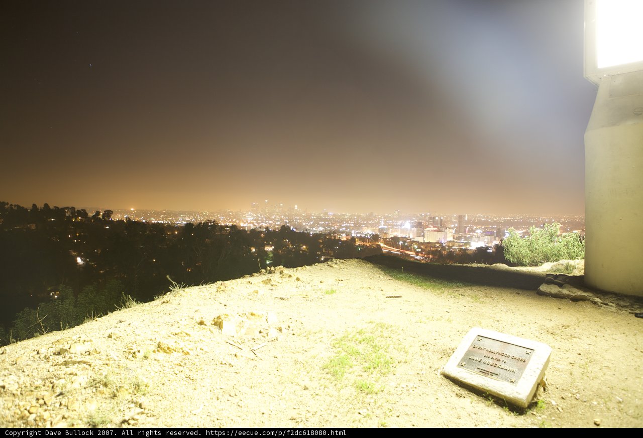 Nighttime Cityscape from Hilltop