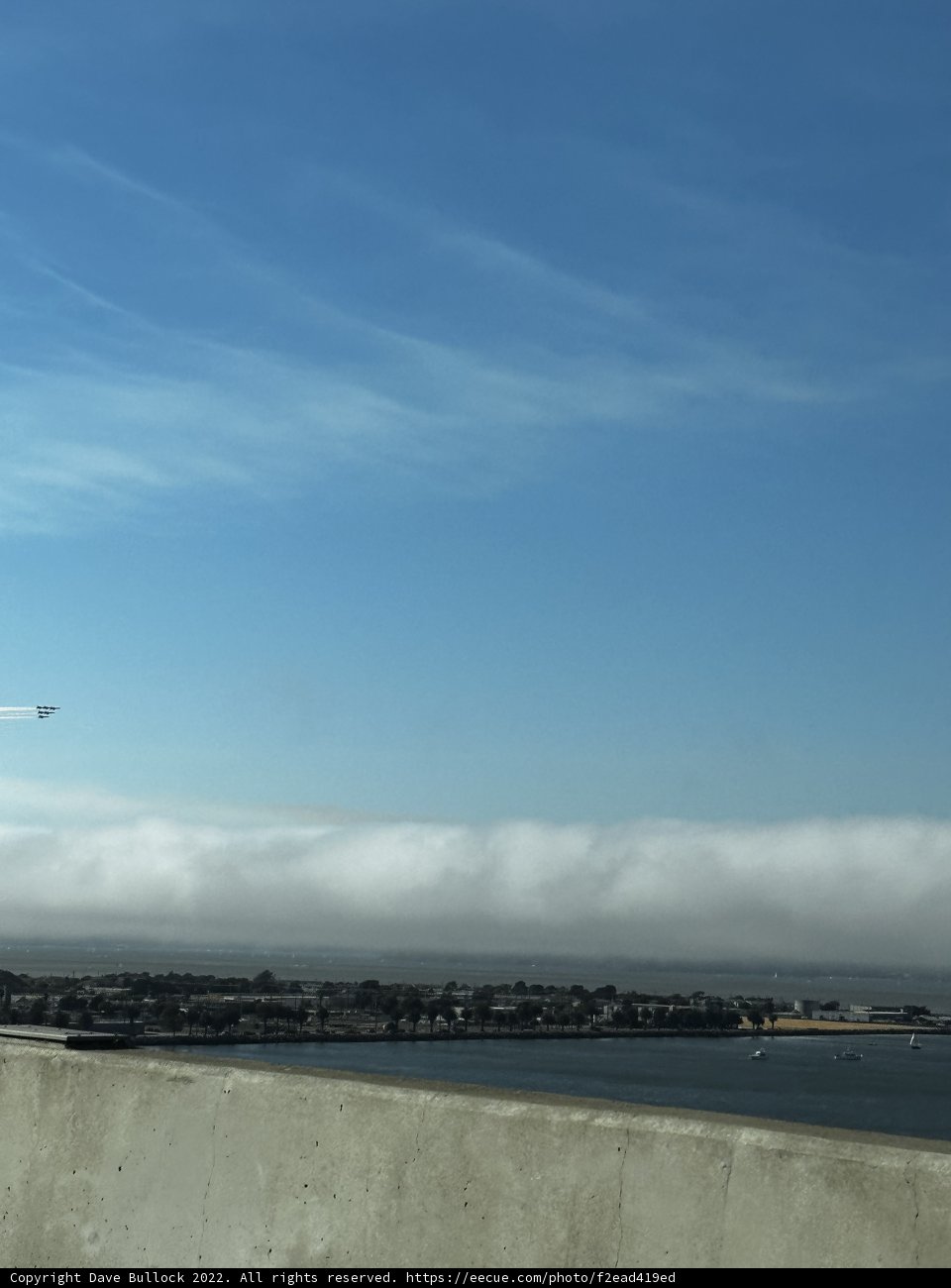 Cloudy Sky Flight over San Francisco Bay