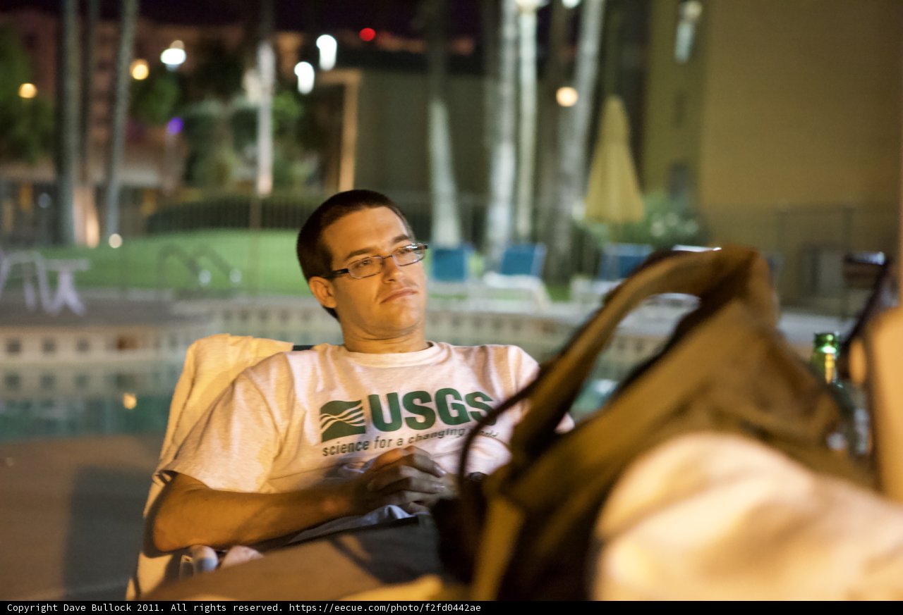 Nighttime Chill by the Pool