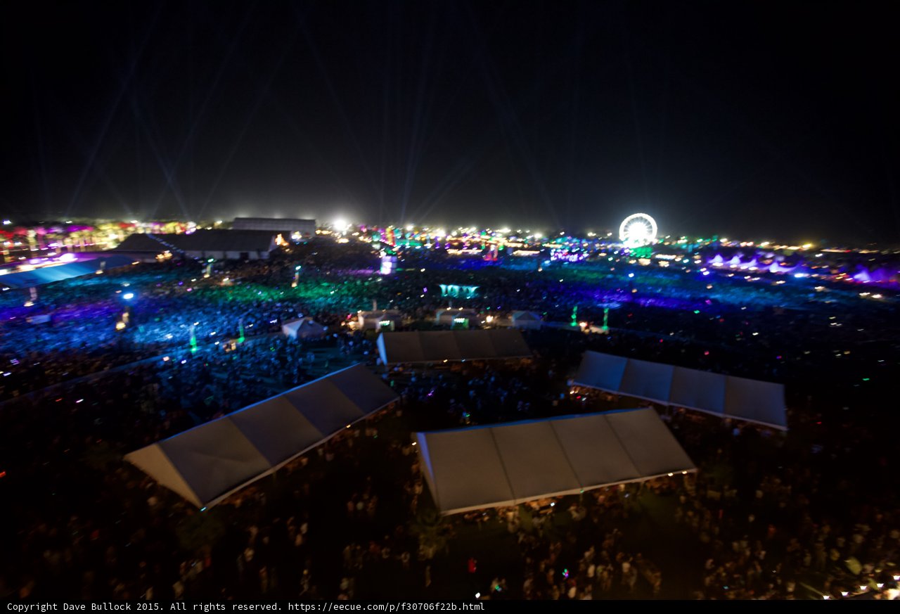 Metropolis Night Skyline At Coachella Festival