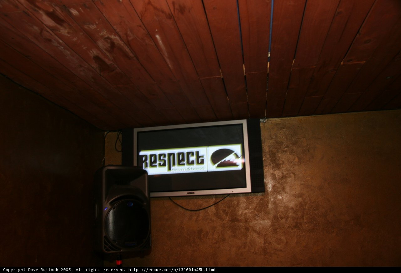 Mounted TV on Wooden Wall