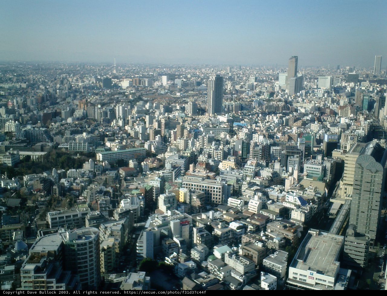 View of Tokyo's Urban Metropolis from Ebisu Tower