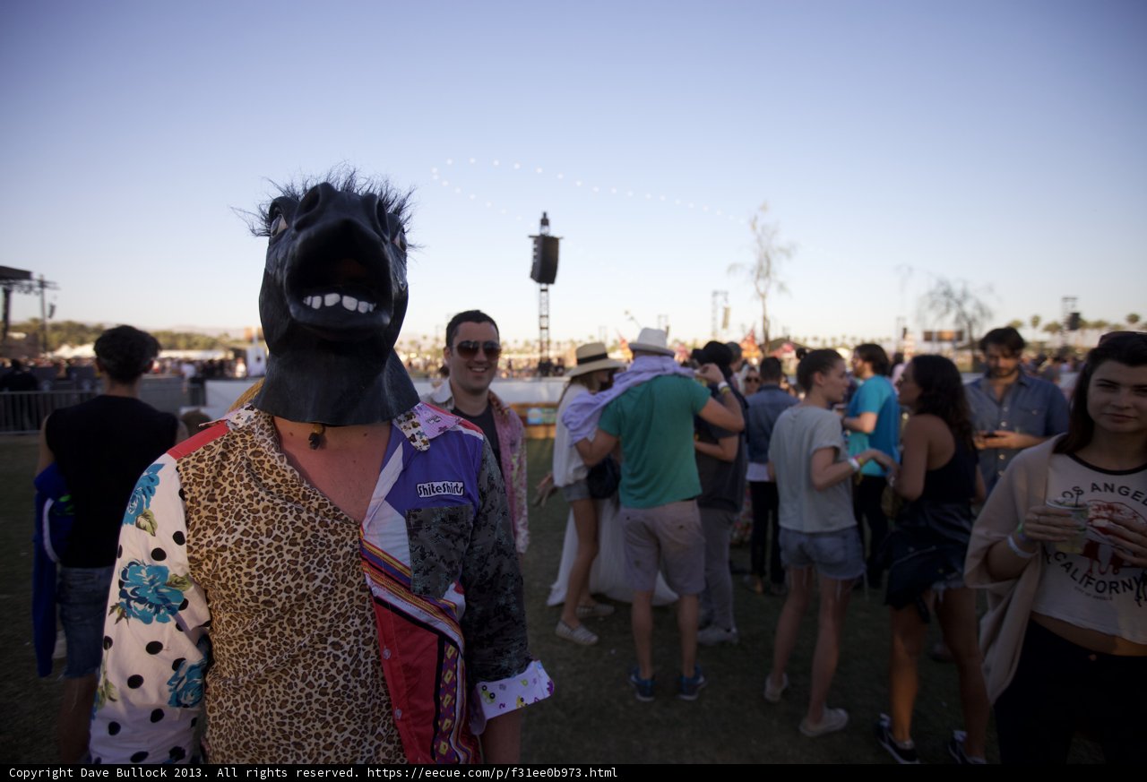 Horse Headed Man Takes Over Coachella