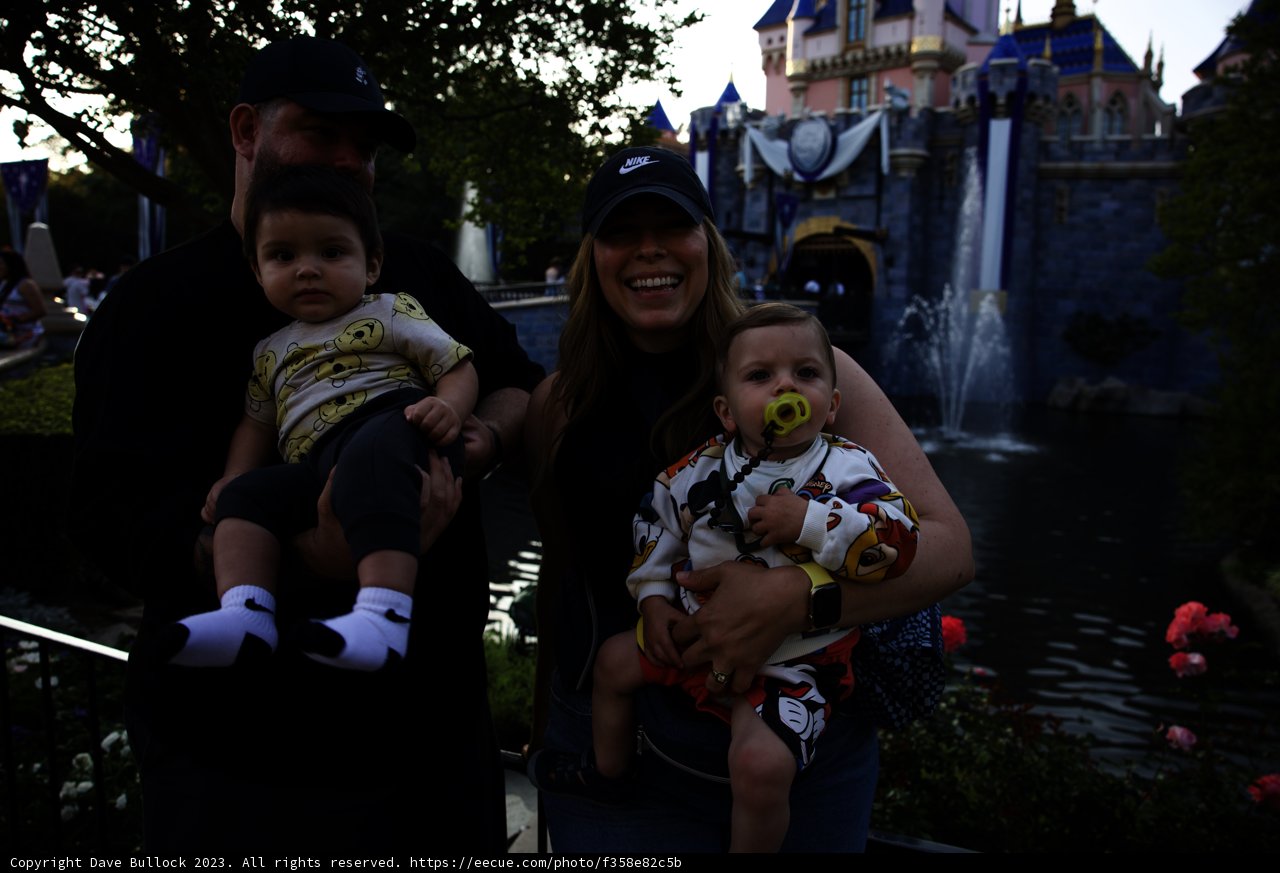 Magical Family Moment at the Disneyland Castle