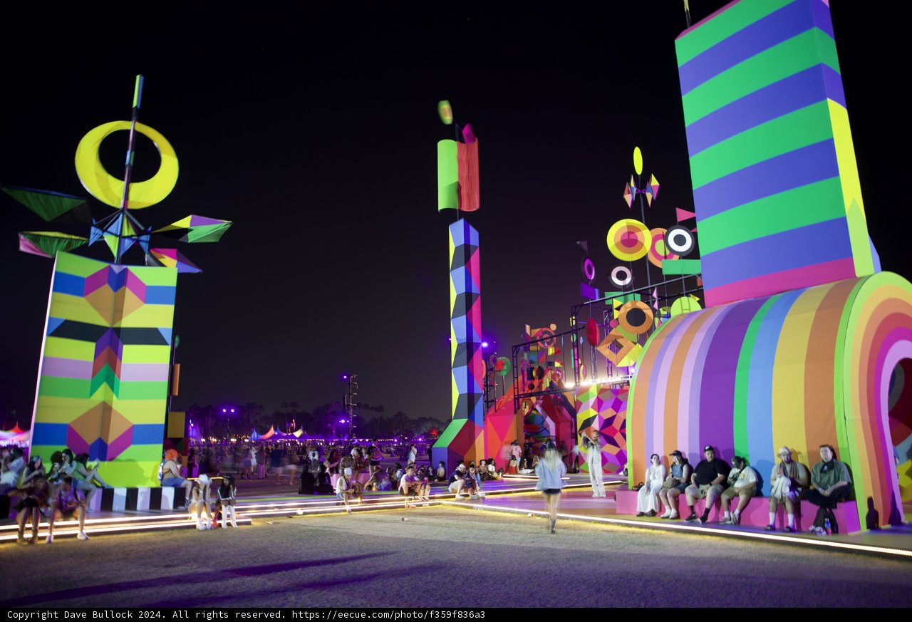 Vibrant Nights at Coachella 2024: A Parade of Colors and Lights