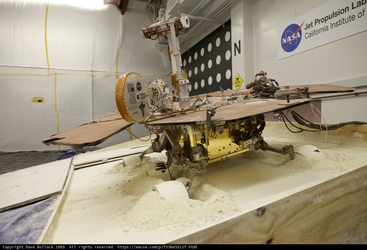 The 2009 JPL Mars Rover on Plywood Display