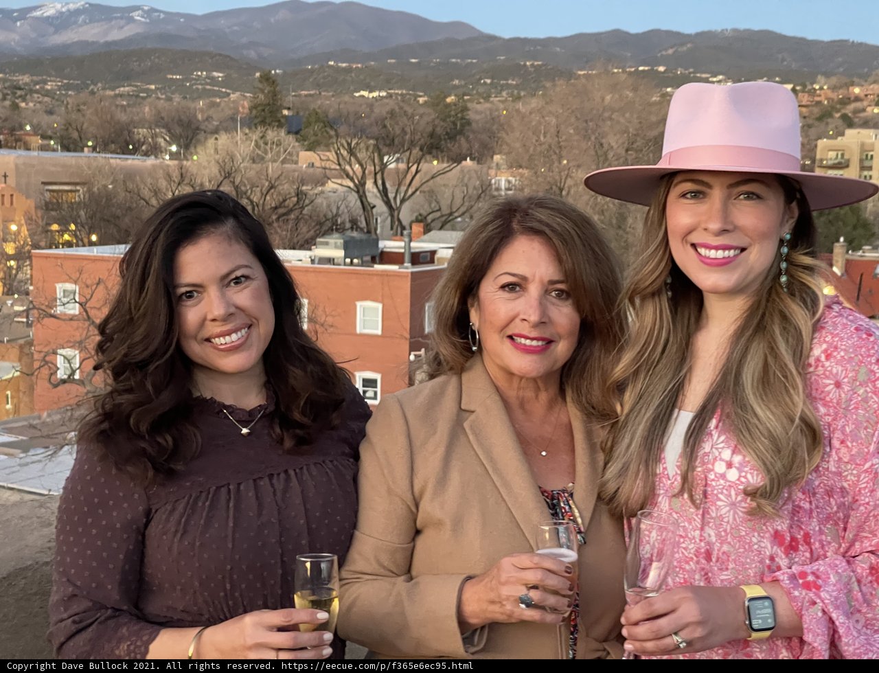 Three Women in Hats Enjoying the Countryside