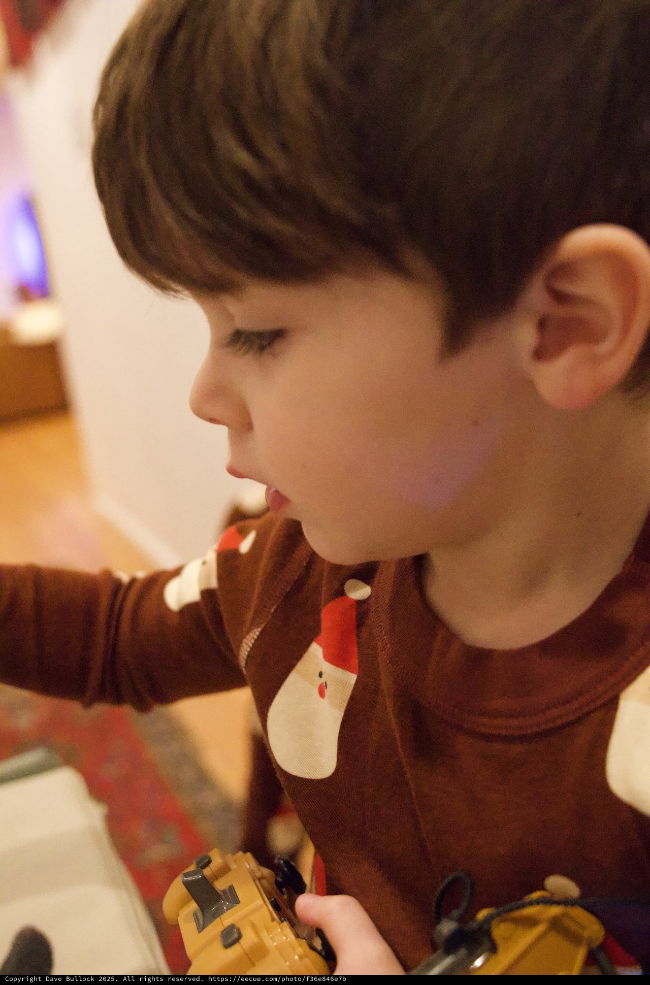 Boy Discovers Christmas Morning Toy Treasure