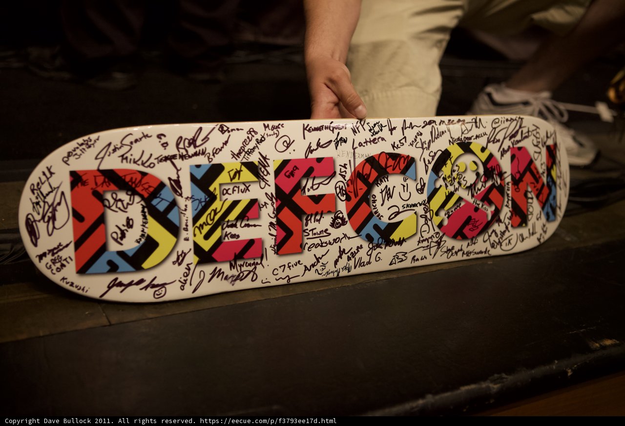 Skateboard with Signatures Galore