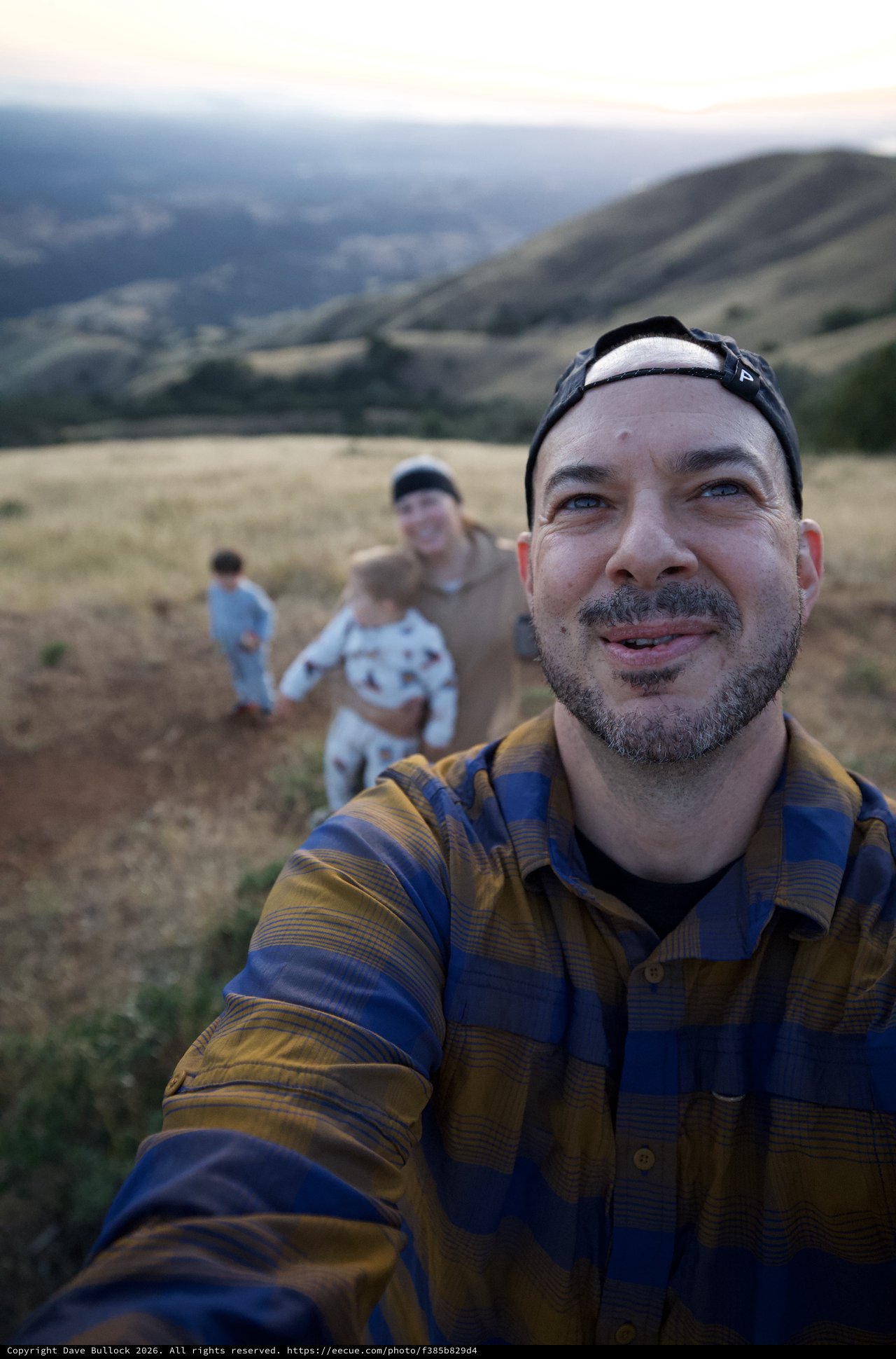 Family Selfie at Dusk on Mount Diablo