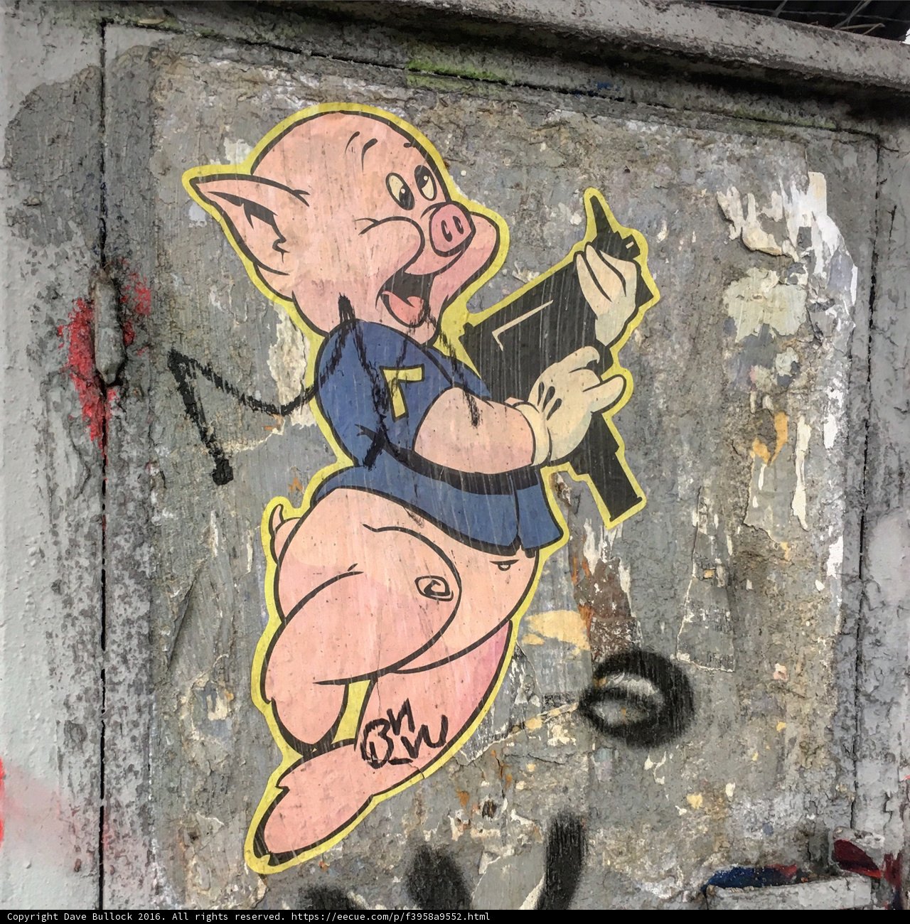 Armed Pig on the Wall