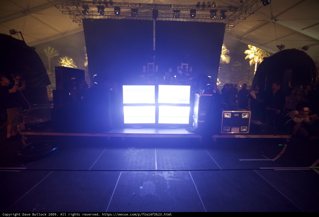 Stage Lights and DJ Set at Coachella 2009