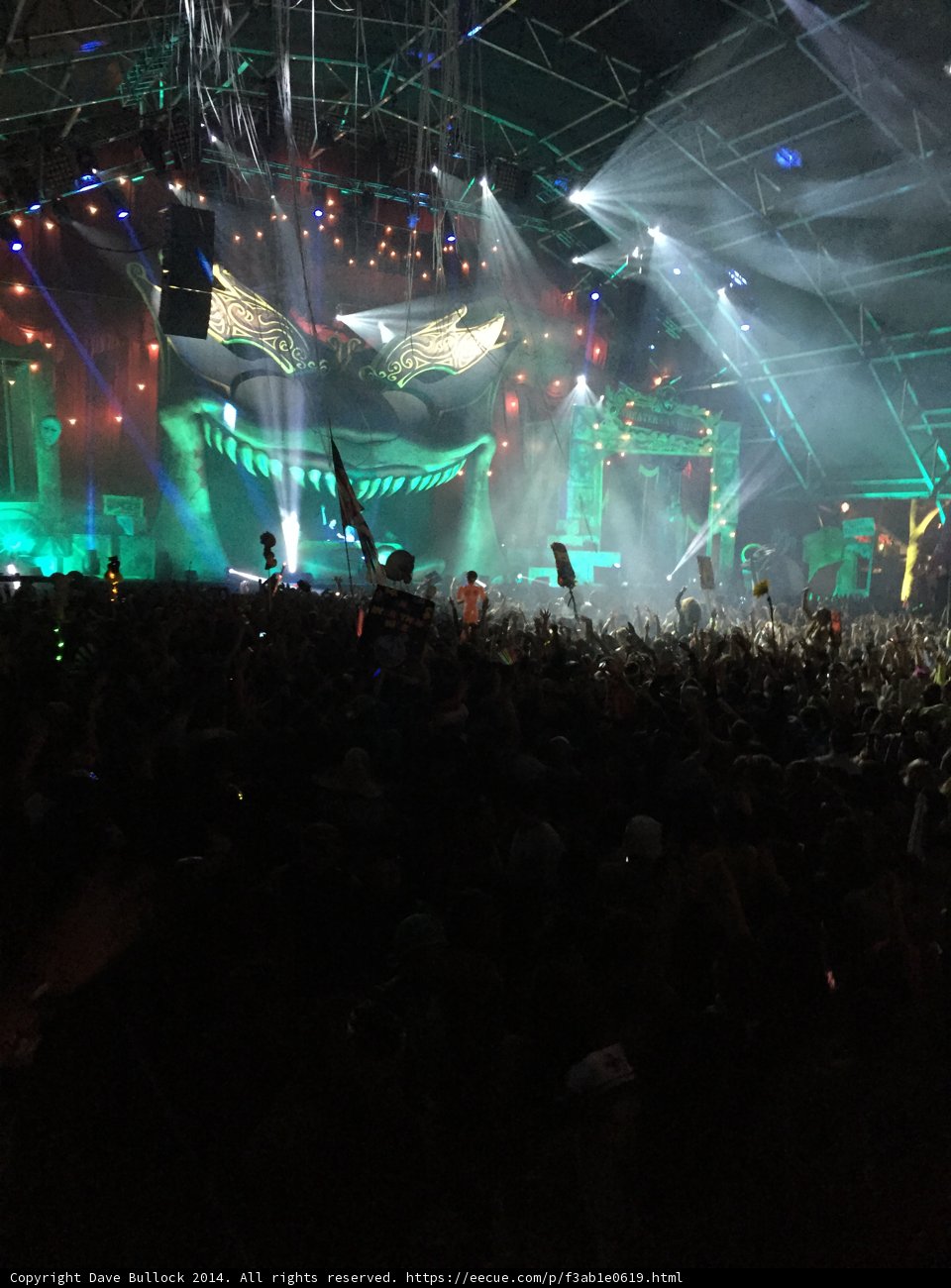 Green Spotlight Rock Concert
