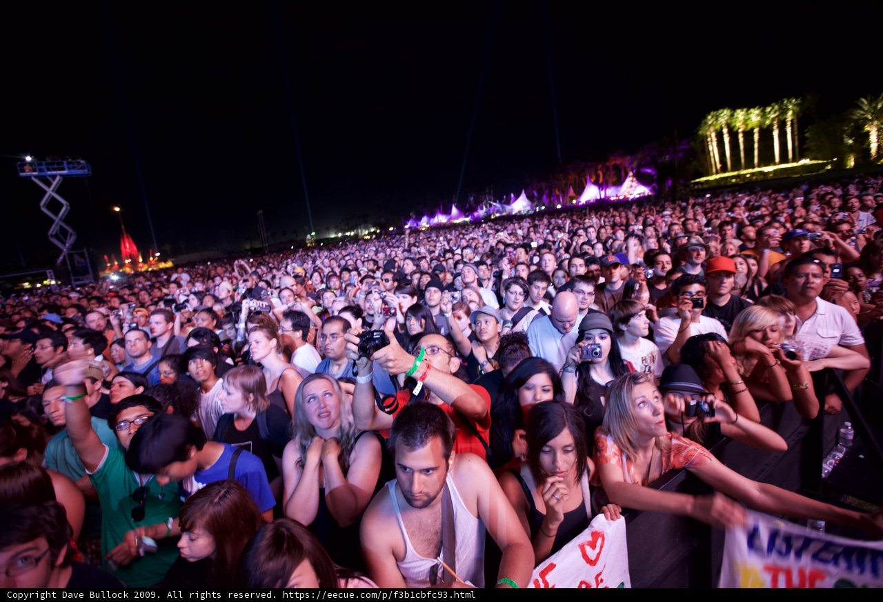 Nighttime Crowd at Coachella