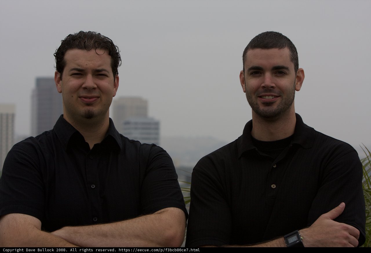 Two Happy Men Captured Outdoors