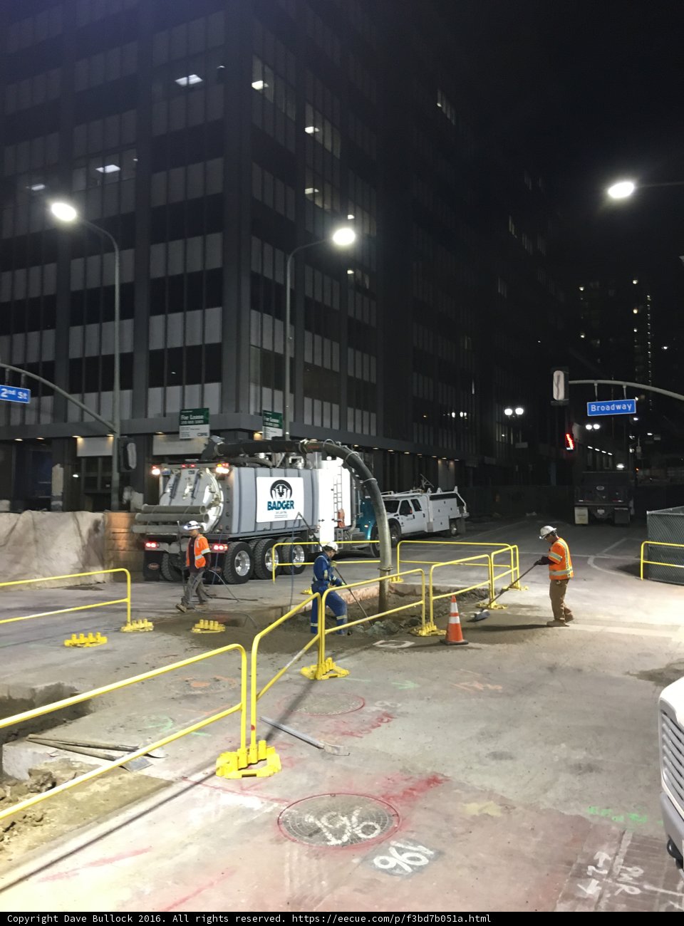 Garbage Truck at Night
