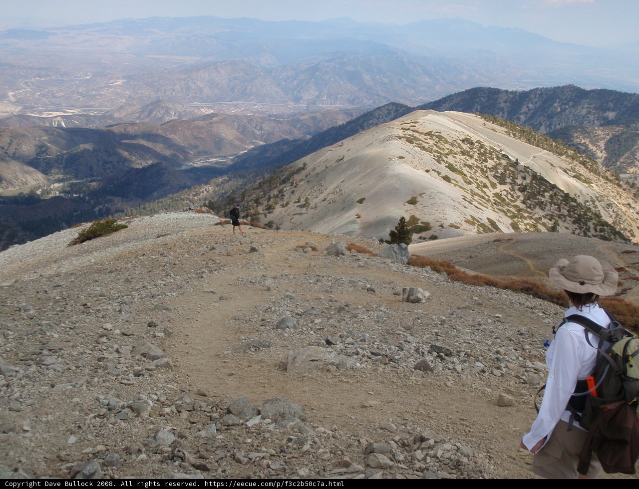 Hiking up Mount Baldy
