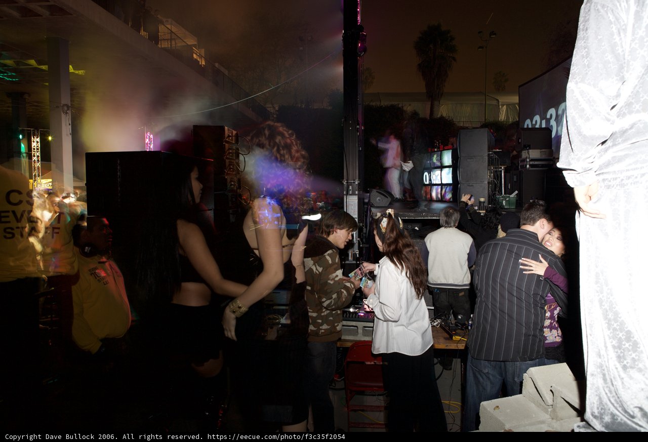 New year ravers at an urban pub
