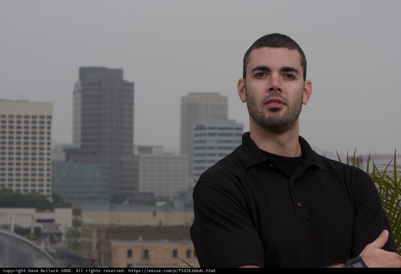 Urban Man in Black Shirt