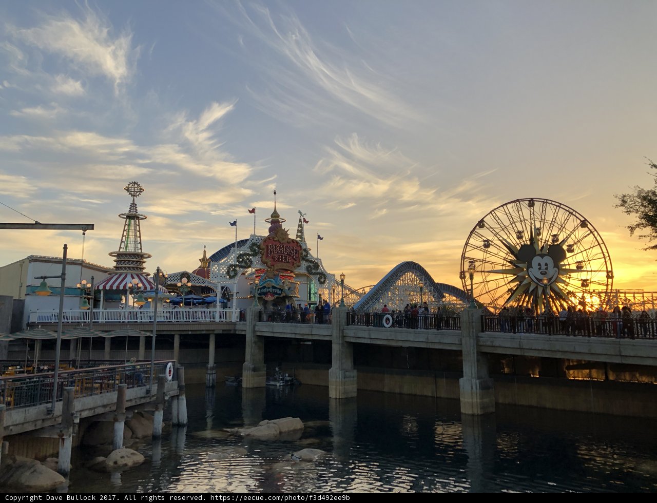 Ferris Wheel at Sunset at Disneyland