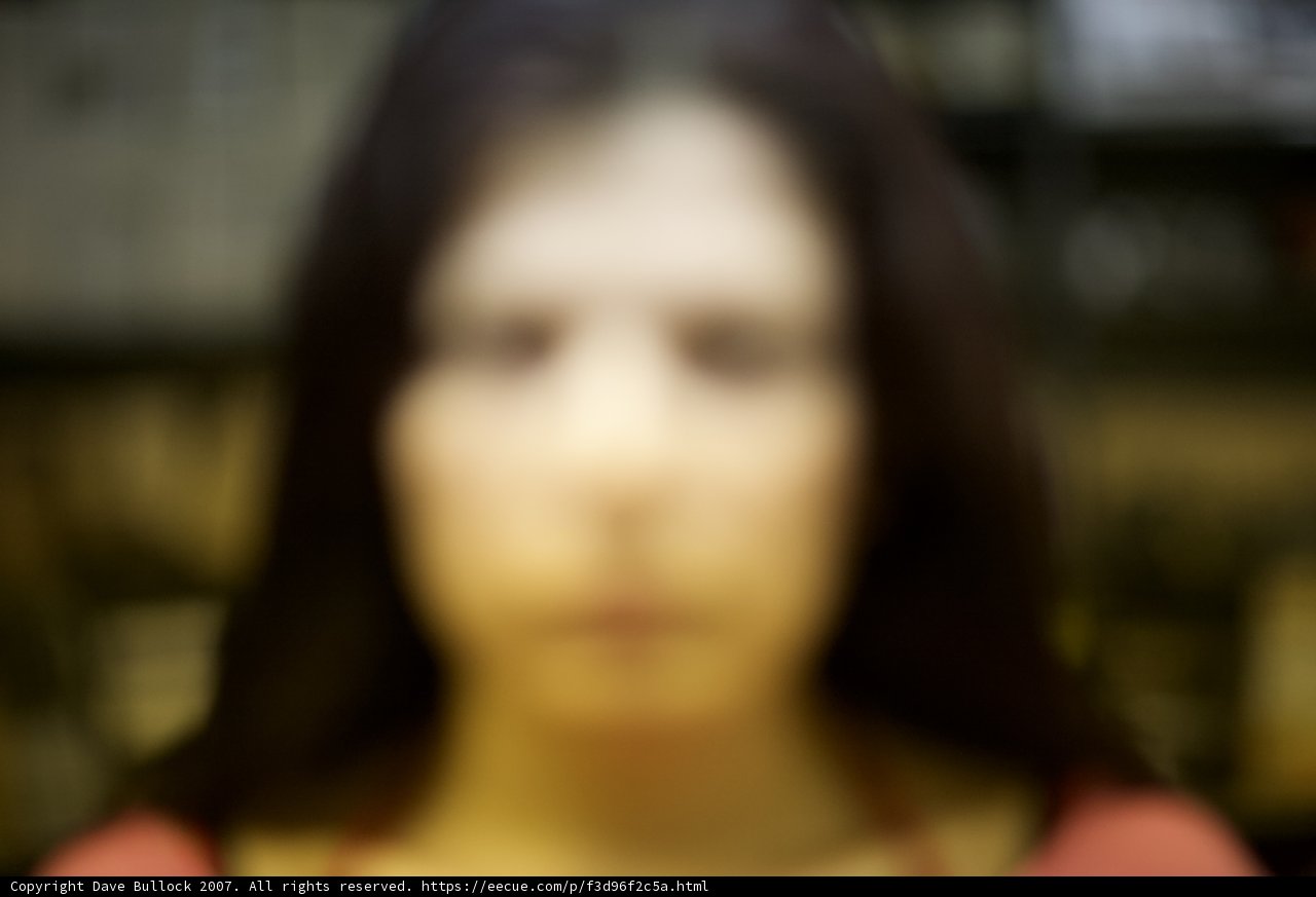 Blurry Portrait of a Woman with Long Hair