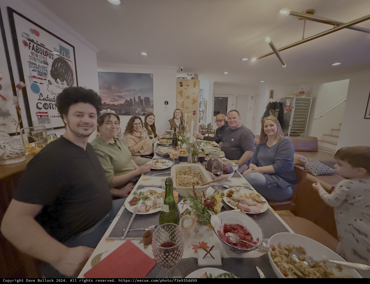 Family Thanksgiving Dinner Celebration at Home