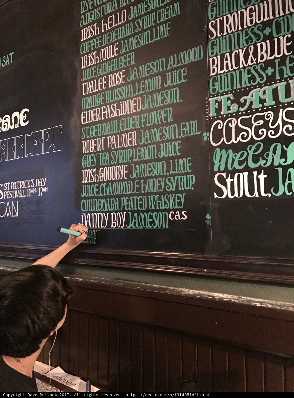 Writing Out the Menu