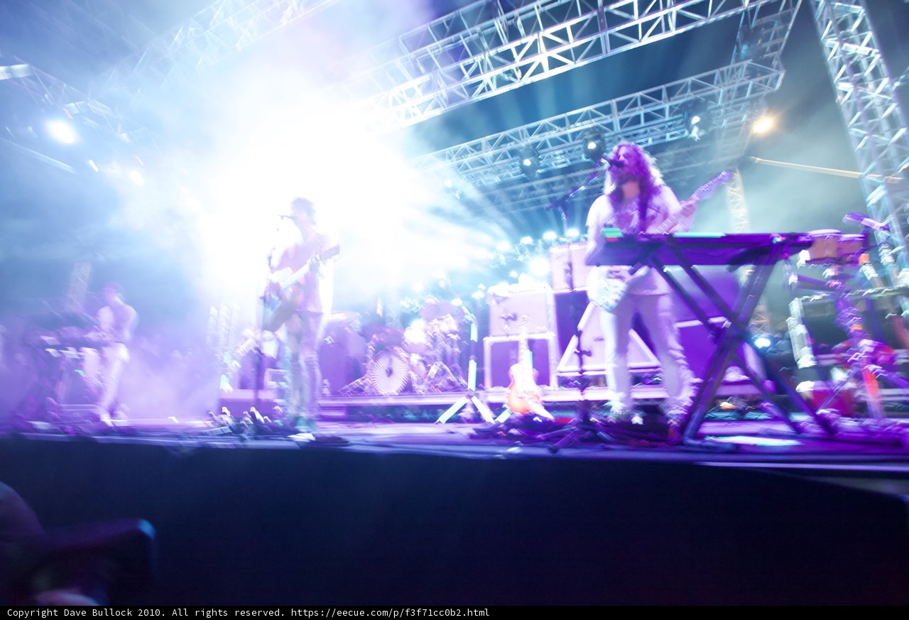 Rocking the Crowd with Purple Spotlights