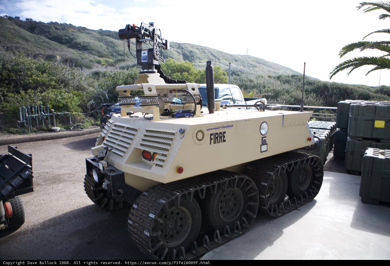 Armored Military Vehicle Parked on the Side of the Road