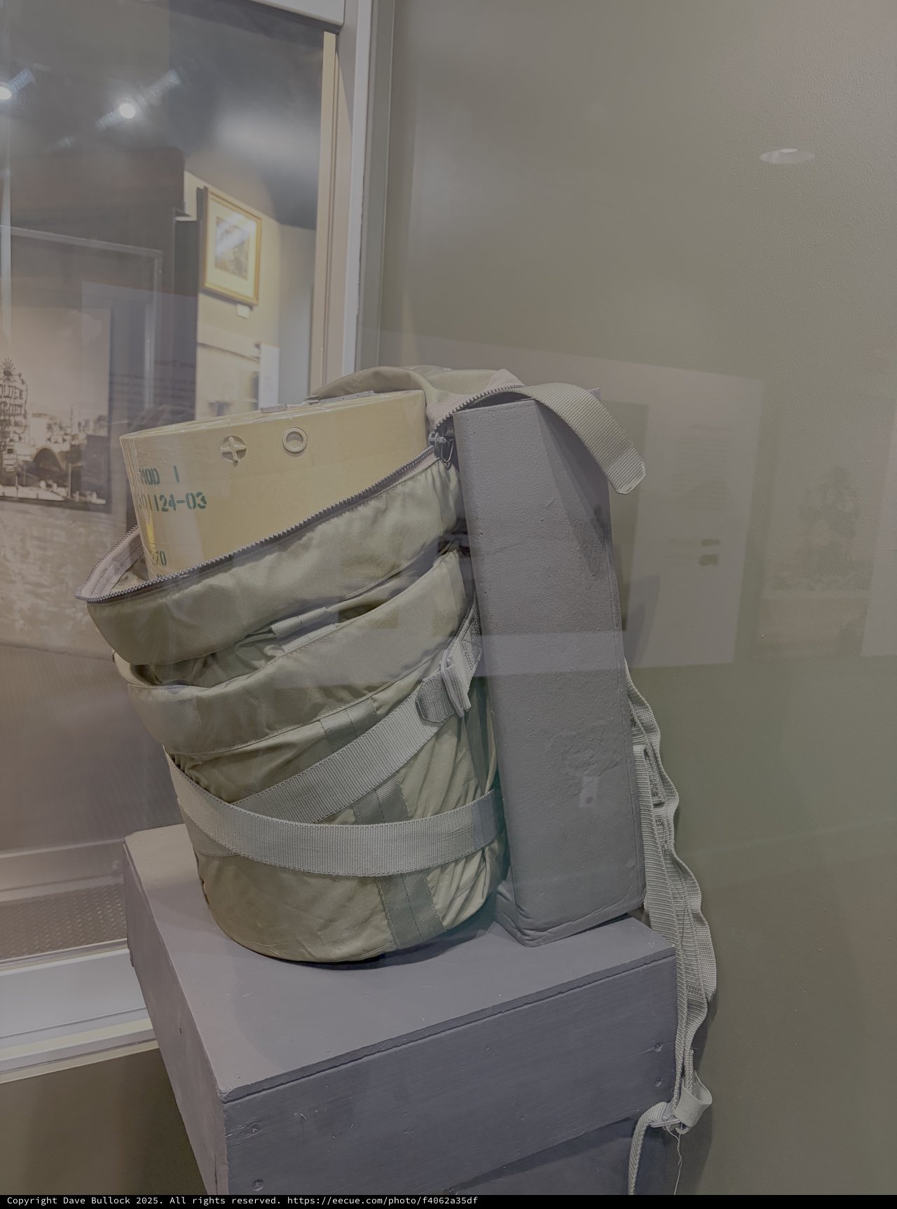 Military Sleeping Bag on Display in Museum