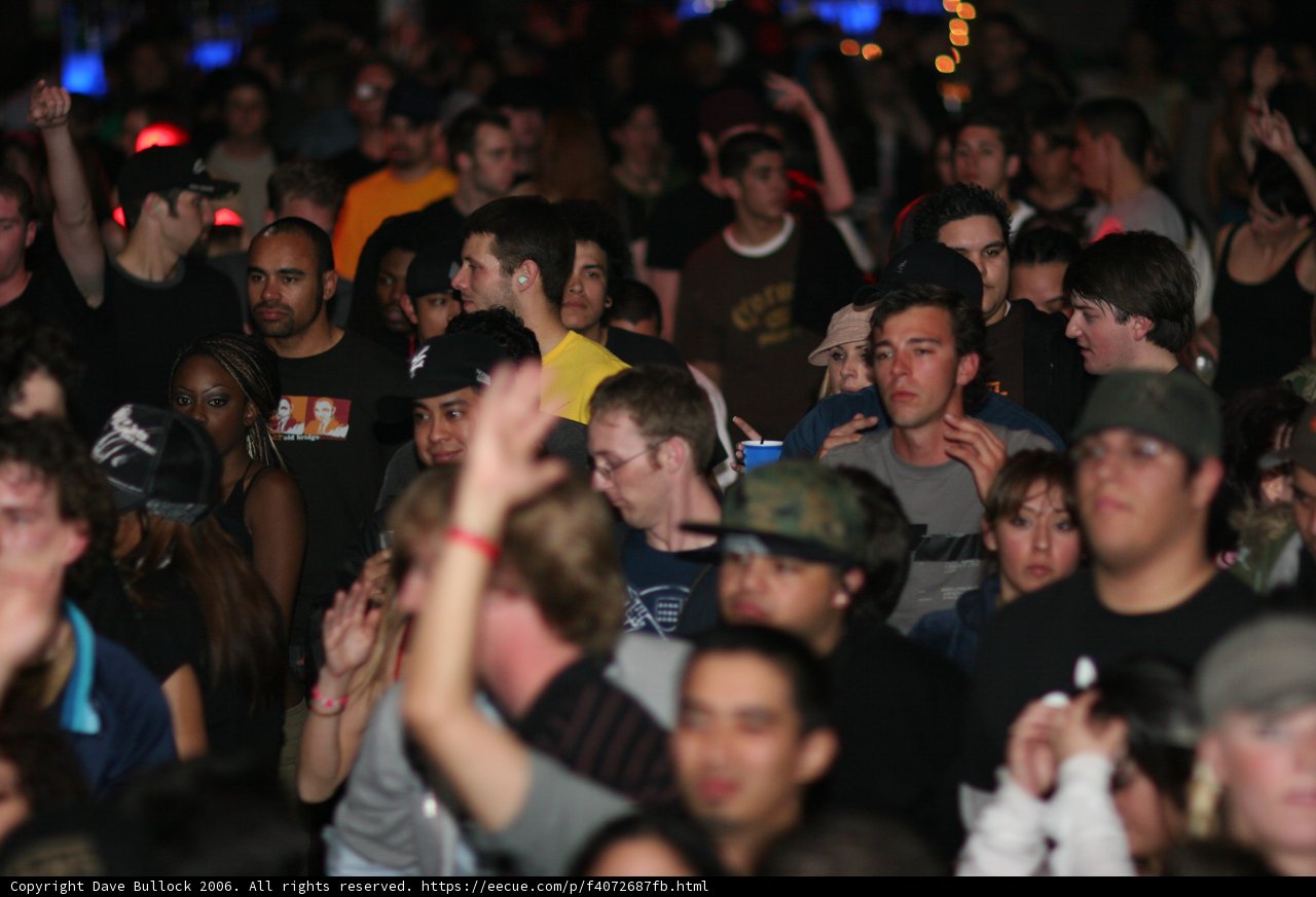 Urban Crowd at Night Club Concert