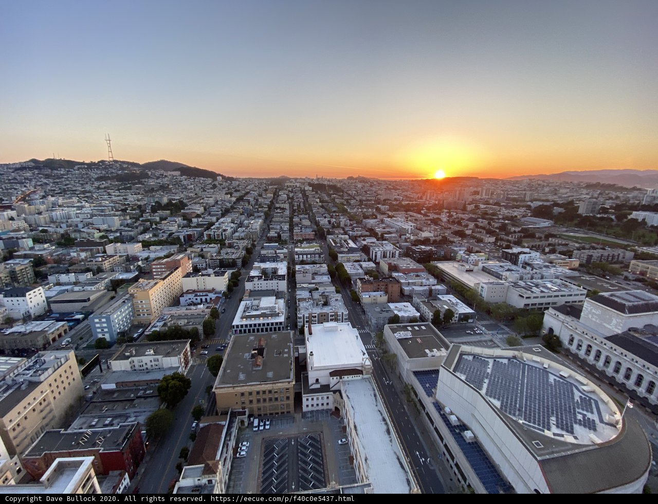 The Golden City's Urban Skyline at Sunset