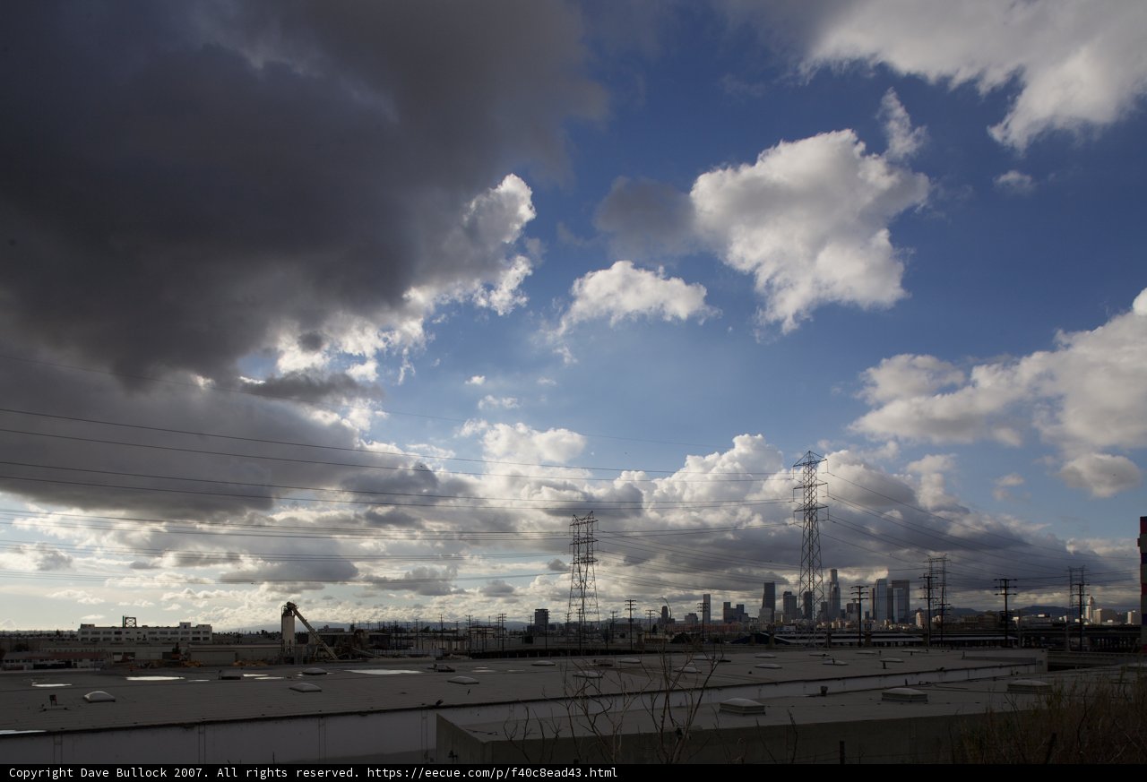 Cloudy Sky and Power Lines