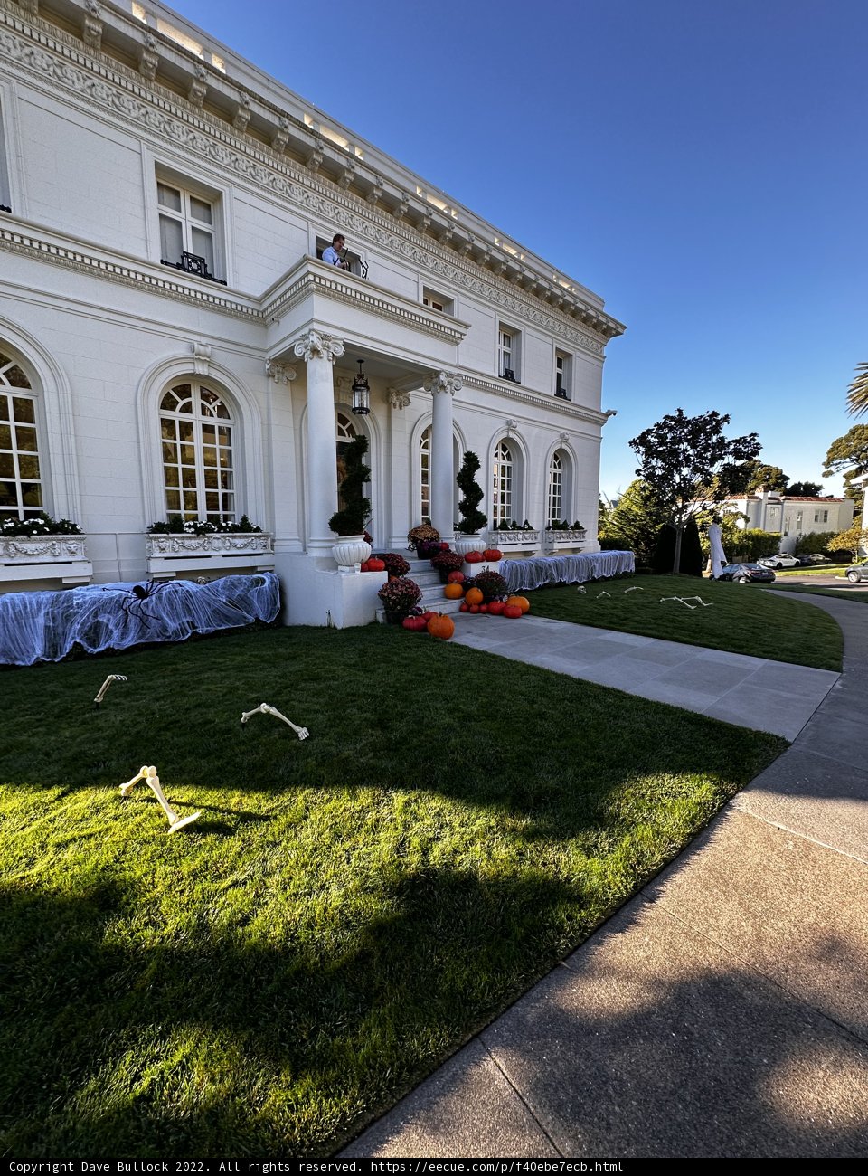 White House with a Picturesque Lawn