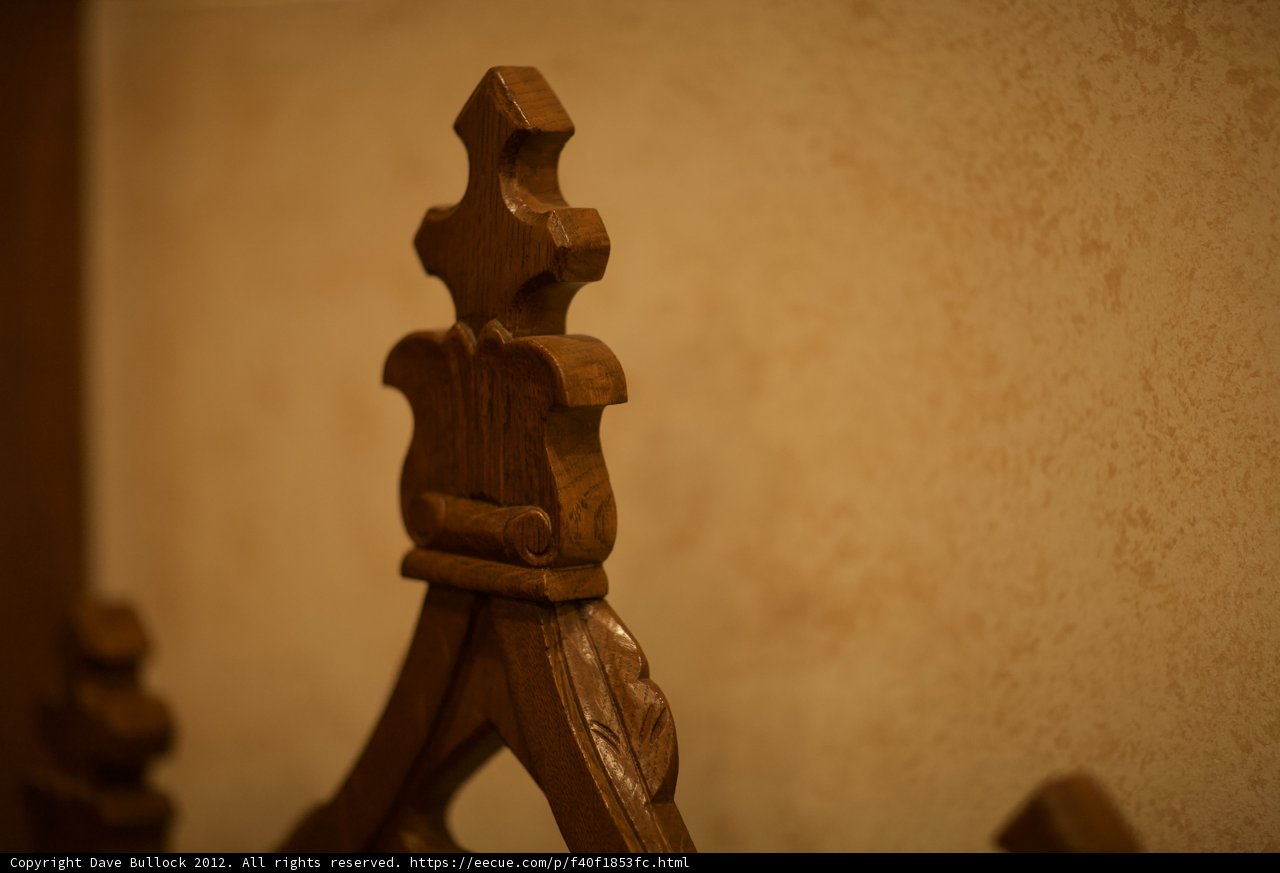 Symbolic Wooden Cross in Church